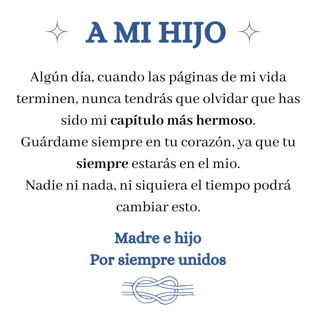 Pulsera Nudo Eterno™ - A mi Hijo + Tarjeta Regalo GRATIS