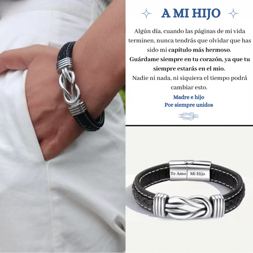 Pulsera Nudo Eterno™ - A mi Hijo + Tarjeta Regalo GRATIS