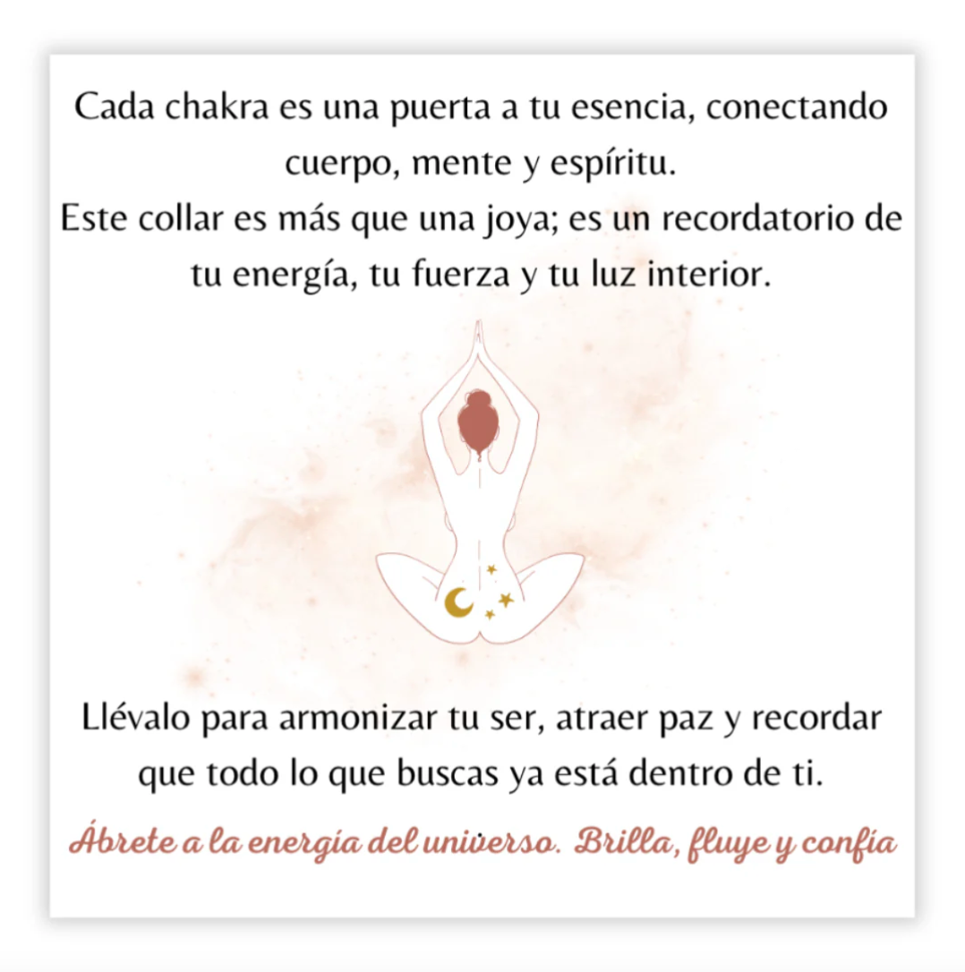 Collar 7 Chakra + Caja regalo + Tarjeta