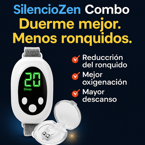 Silencio Zen Super Combo® - Dispositivo de Electroterapia + Clip Nasal Antirronquido 🎁