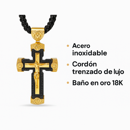 Cruz Dorada Royale® Activa tu energía masculina + Caja Joyería DELUXE