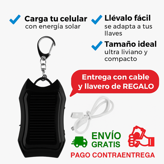Llavero Cargador Solar: Energía de Emergencia Siempre Contigo