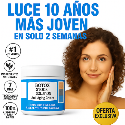 Crema Reafirmante Stock Solution con Efecto Btox + EBOOK Secretos de Dermatología: Todo lo que Debes Saber de Arrugas y la Flacidez🎁