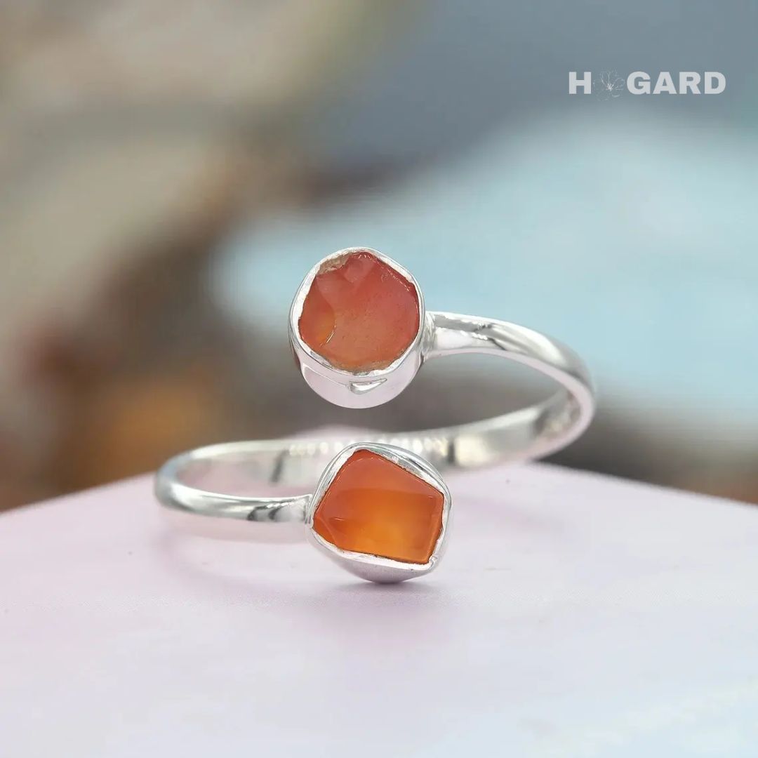 Anillo de Cornalina - Atrae Bienestar(Ajustable)