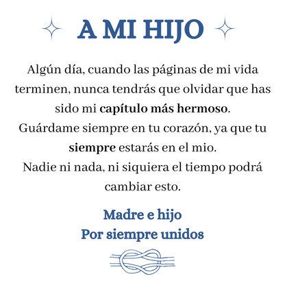 Pulsera Nudo Eterno™ - A mi Hijo + Tarjeta Regalo GRATIS