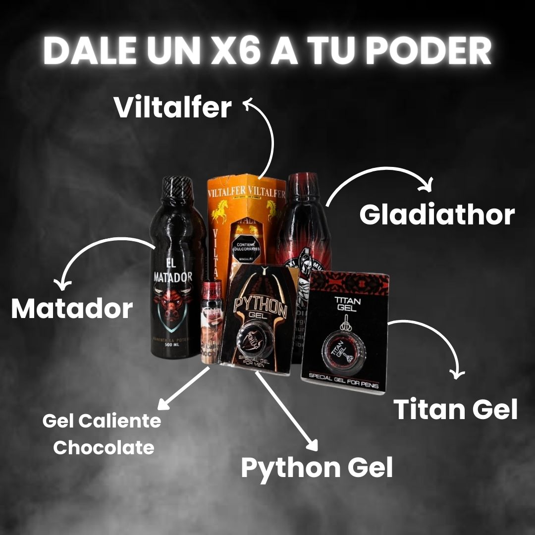 Combo Alfa X6® – Viltalfer + Gladiathor + Matador + Titan Gel.